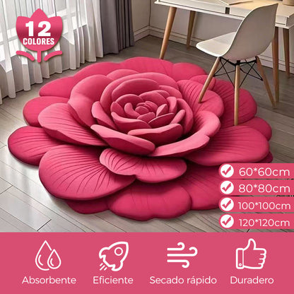 🌺Alfombra Floral de Felpa y Tierra de Diatomeas