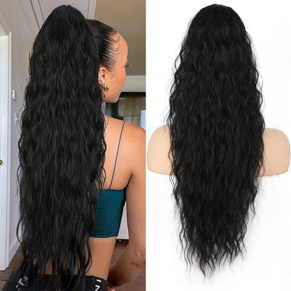 Extensión de Cabello con Coleta Rizada y Ondulada